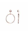 Rose gold oorclips met ronde hanger