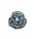 Betoverende Rozen Oorclips met Blauwe Strass - Elegant en Tijdloos