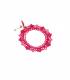 Oorclips roze Trendy oorbellen met stof en kraaltjes