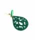 Oorclips motief hanger Groene steentjes Elegant stijlvol